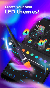 اسکرین شات برنامه LED NEON Keyboard - Colorful, lighting, RGB, emoji 2