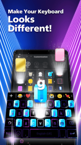 اسکرین شات برنامه LED NEON Keyboard - Colorful, lighting, RGB, emoji 3