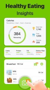 اسکرین شات 4 برنامه Cal Pal -AI Calorie Tracker