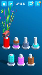 اسکرین شات 1 بازی Nuts & Bolts Color Sort: Cars