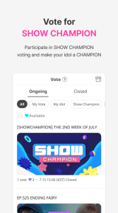 اسکرین شات 1 برنامه IDOLCHAMP