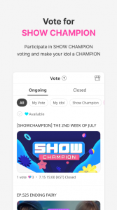 اسکرین شات برنامه IDOLCHAMP 1