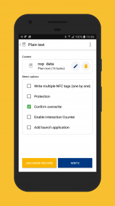 اسکرین شات برنامه NFC TagWriter by NXP 3