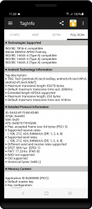 اسکرین شات برنامه NFC TagInfo by NXP 8