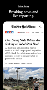 اسکرین شات 4 برنامه NYTimes: US and Global News