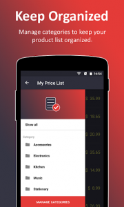 اسکرین شات برنامه My Price List - Simple and Easy Price List Maker 2