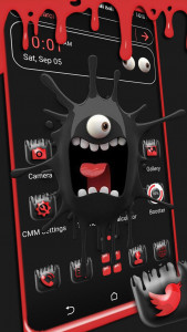 اسکرین شات برنامه Black Monster Launcher Theme 1