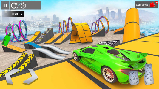 اسکرین شات 4 برنامه Crazy Car Stunt: Car Games 3D