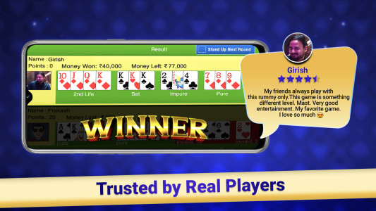 اسکرین شات 2 بازی Indian Rummy -Teen Patti Rummy