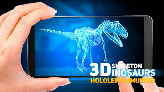 اسکرین شات بازی HoloLens Skeleton Dinosaurs 3D PRANK GAME 1