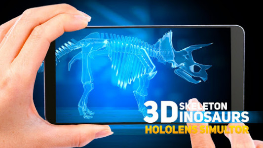 اسکرین شات بازی HoloLens Skeleton Dinosaurs 3D PRANK GAME 6