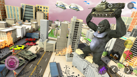 اسکرین شات 4 برنامه King Kong Game: gorilla games