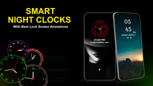 اسکرین شات 1 برنامه Lock Screen Clock Live