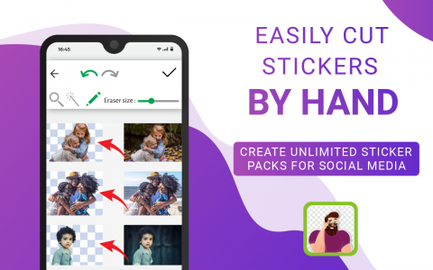 اسکرین شات برنامه Sticker Maker – Create Stickers from Pictures 1