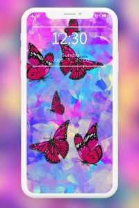 اسکرین شات برنامه Butterflies Wallpaper - Girly 2