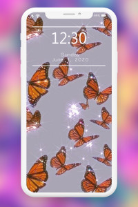 اسکرین شات برنامه Butterflies Wallpaper - Girly 6