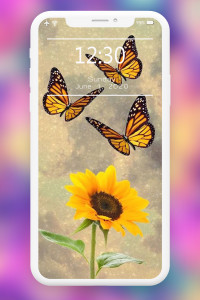 اسکرین شات برنامه Butterflies Wallpaper - Girly 7