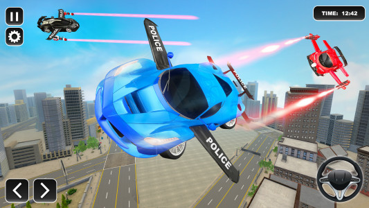 اسکرین شات برنامه Flying Car Games 3D: Police 4