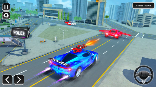 اسکرین شات برنامه Flying Car Games 3D: Police 3
