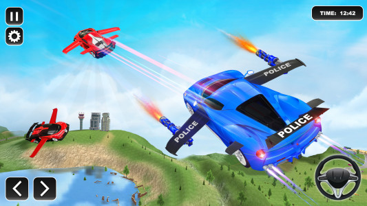اسکرین شات برنامه Flying Car Games 3D: Police 2