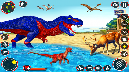 اسکرین شات برنامه Dino Family 3D Hunting Games 8