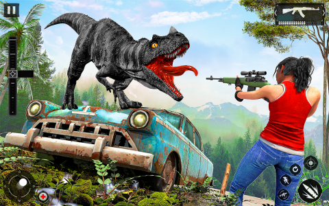 اسکرین شات برنامه Dino Hunter 3D Hunting Games 4