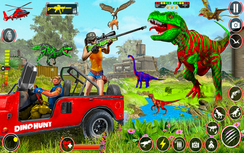 اسکرین شات برنامه Dino Hunter 3D Hunting Games 1