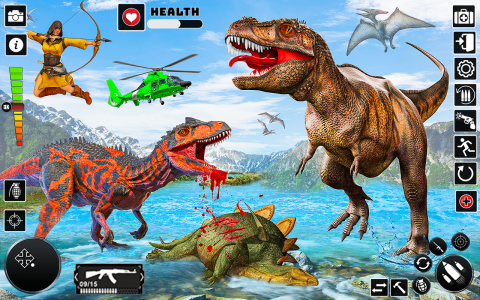 اسکرین شات برنامه Dino Hunter 3D Hunting Games 3