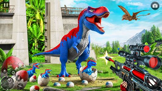 اسکرین شات برنامه Dino Family 3D Hunting Games 1