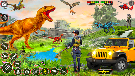 اسکرین شات برنامه Dino Family 3D Hunting Games 6