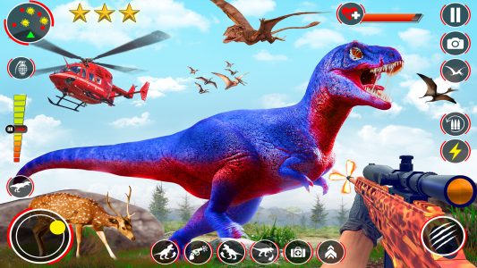 اسکرین شات برنامه Dino Family 3D Hunting Games 2