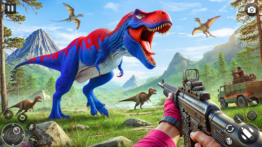 اسکرین شات برنامه Dino Family 3D Hunting Games 4