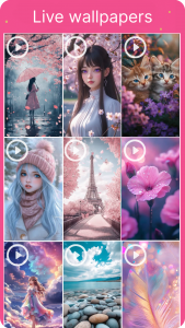 اسکرین شات 2 برنامه Cute Girly Wallpapers