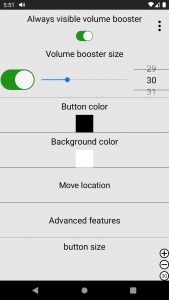 اسکرین شات برنامه Always visible volume booster 1