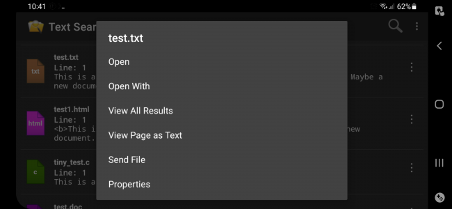 اسکرین شات برنامه Text Search 4