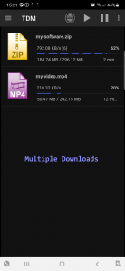 اسکرین شات برنامه Turbo Download Manager 3