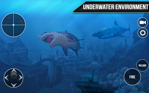 اسکرین شات 3 بازی Wild Shark Fish Hunting game