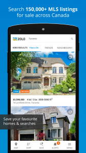 اسکرین شات برنامه Real Estate in Canada by Zolo 1