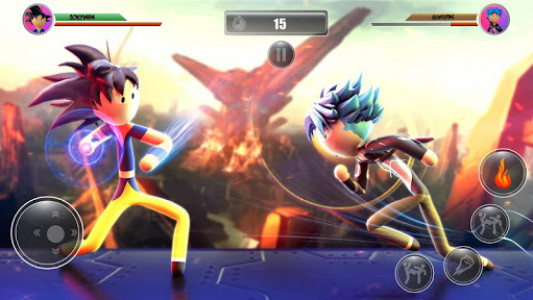 اسکرین شات برنامه Stickman Dragon Hero Fighter 4