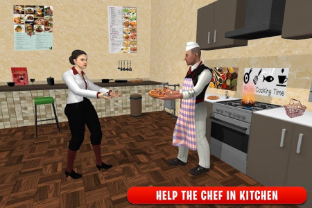 اسکرین شات بازی Virtual Waitress Simulator: Hotel Manager Job 3D 4
