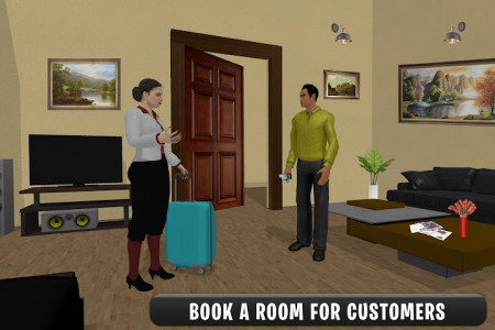 اسکرین شات بازی Virtual Waitress Simulator: Hotel Manager Job 3D 2
