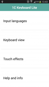 اسکرین شات 4 برنامه 1C Big Keyboard Lite