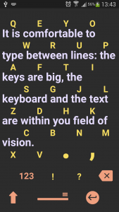 اسکرین شات برنامه 1C Big Keyboard Lite 3