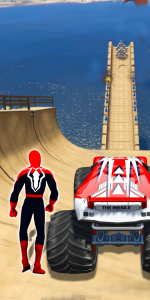 اسکرین شات بازی Superhero Mega Ramp Car Stunt 1