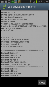 اسکرین شات برنامه USB Serial Terminal Lite 4