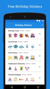 اسکرین شات برنامه Birthday Stickers for Whatsapp 1