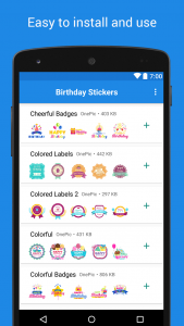 اسکرین شات برنامه Birthday Stickers for Whatsapp 2