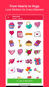 اسکرین شات برنامه Love Sticker Packs - WASticker 7