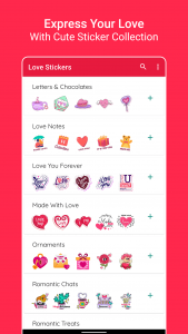 اسکرین شات برنامه Love Sticker Packs - WASticker 5