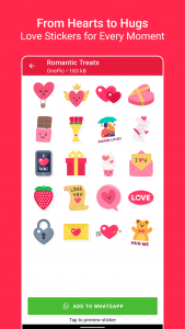 اسکرین شات برنامه Love Sticker Packs - WASticker 3